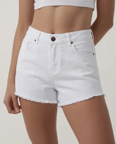 shorts branco cintura alta marca malwee (adulto)