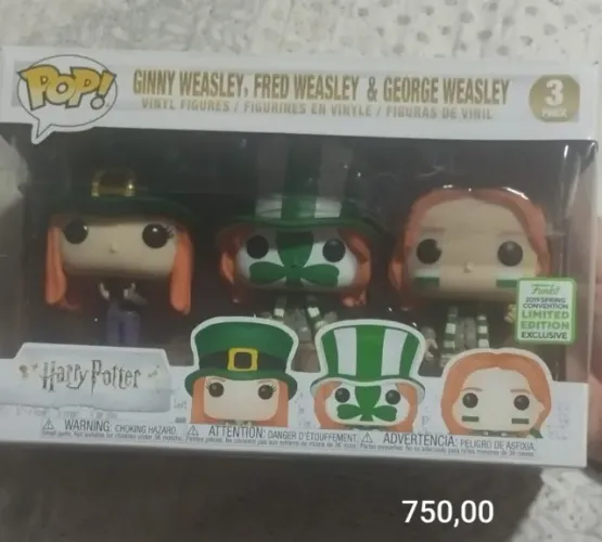 pop trio quadribol ginny, fred e george weasley