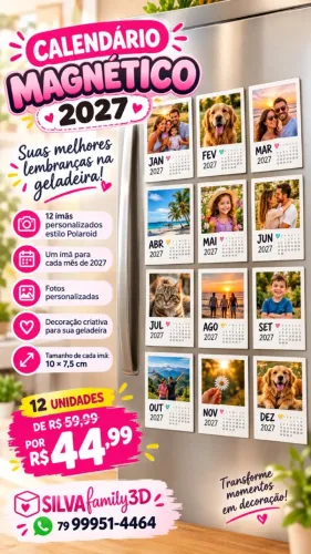 Calendario Magnetico SILVAfamily3D
