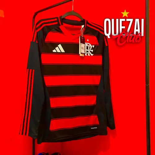 Camisa Adidas Flamengo Home 2025 ORIGINAL manga longa