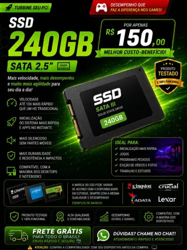 SSD 240gb funcionando 