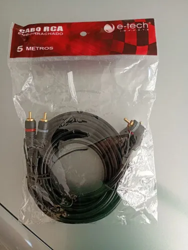Cabo RCA 5 metros E-tech emborrachado