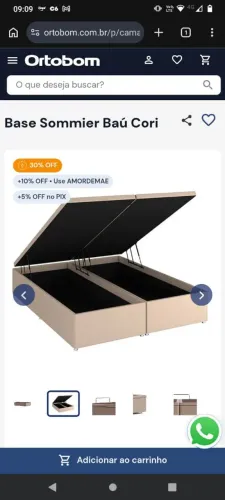 Box baú CASAL Ortobom - NOVO NO PLÁSTICO
