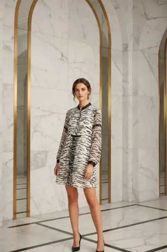 Bata/Vestido em chiffon de seda - Luzia Fazzolli - tam G