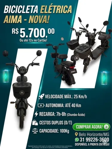 ? Bicicleta Elétrica Aima Solo - 0 km | Pronta Entrega