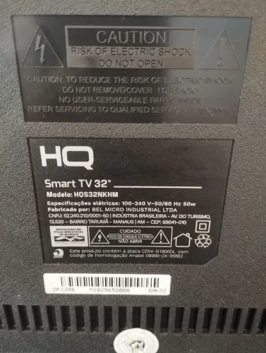 Tv hq com tela quebrada para retirada de peças ,todas as peças internas funcionando perfei