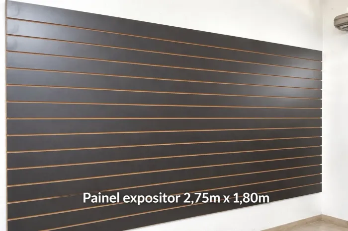 Painel canaletado para loja 