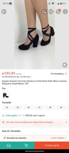 Scarpin boneca