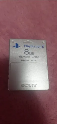 playtation 2 /ps2 memory card prata original sony