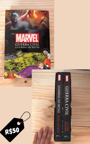 Livros Marvel - Box Guerra Civil e Guerras Secretas e A Morte do Capitão América