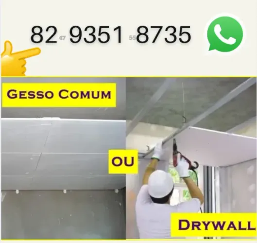 Forro modular drywall Forro vinílico Gesso