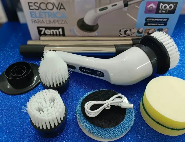 ESCOVA ELÉTRICA 7 EM 1 RECARREGÁVEL