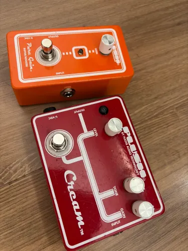 Kit 2 Pedais de Guitarra- Cream (Overdrive TS9) + Pure Gain (Boost