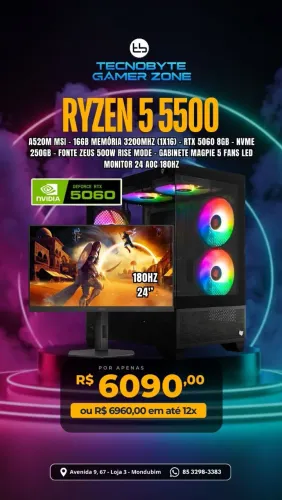 PC Gamer + Monitor 180Hz AOC