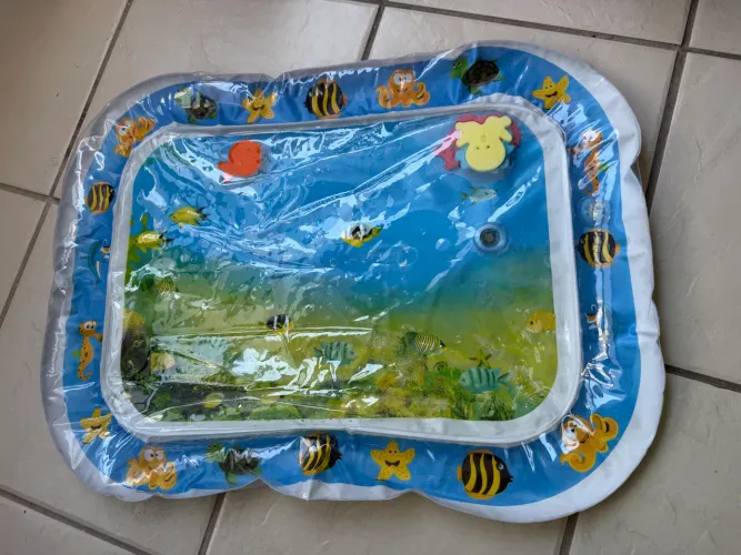 Tapete Infantil Bebê Inflável Água Atividades Sensorial Almofada Menino e Menina