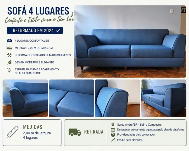 Sofá 4 lugares