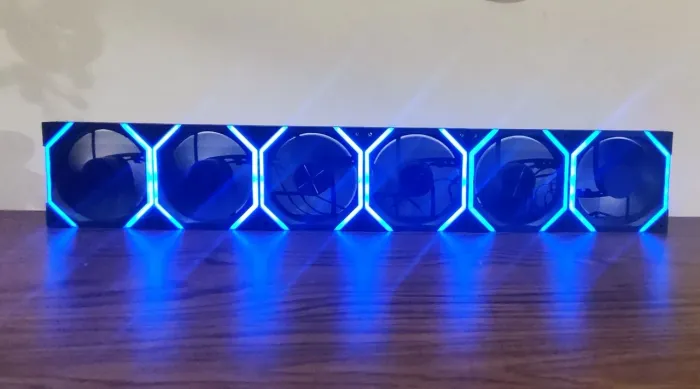 Kit Gamer - 6 Fans - Visor Warter Cooler - Controladora Argb 3 Pinos