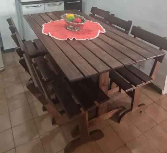 Mesa Madeira Maciça Sucupira 6 Lugares - Forte e Linda - Belo Horizonte