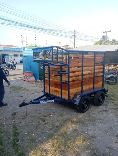 Reboque de dois eixos pra dois cavalos