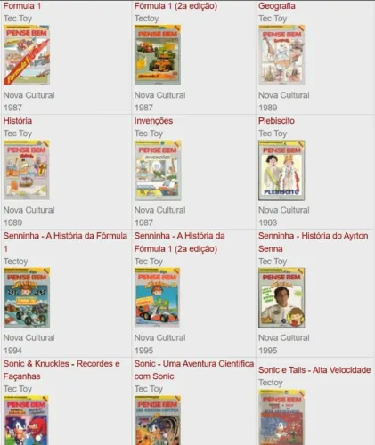 55 Livros Digitalizados de Atividades para o Brinquedo Pense bem Tectoy