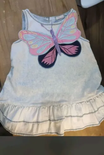 vestido jeans mon sucre borboleta  tam2