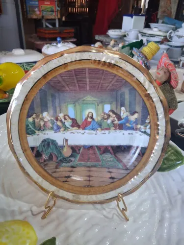 Prato Santa ceia,porcelana shimit