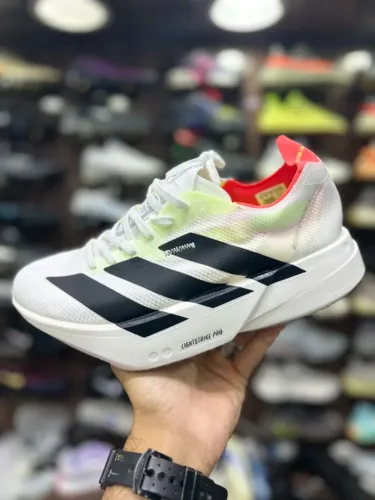 Tênis Adidas Adizero Adios Pro 4 Branco/Laranja Unissex - Disponível 34 AO 43