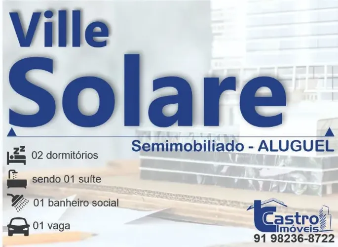 Aluguel no VILLE SOLARE. Apto Semimobiliado. 2/4 sendo 1 suíte. 1 vaga. C011