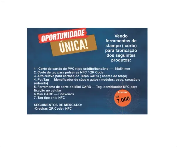 OPORTUNIDADE ÚNICA! Lote ferramentas de corte/stampo