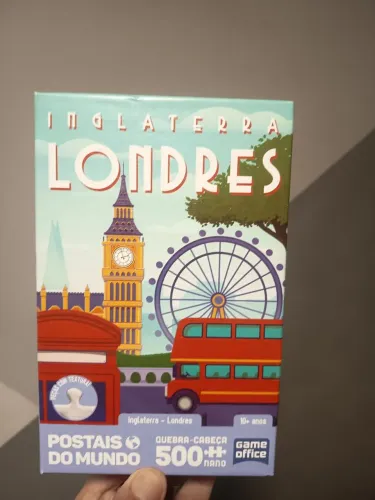 Quebra cabeça postais do mundo Londres game office nano 500 pecas