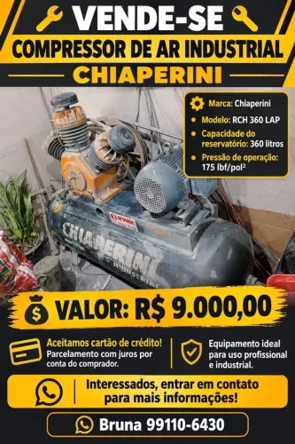 Vendo compressor de ar industrial