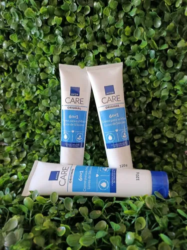 Creme para as Mãos Avon Care Original 6 em 1 Luvas de Silicone 120g