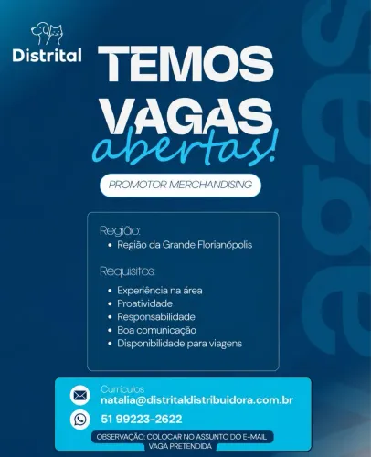 VAGA PROMOTOR DE MERCHANDISING