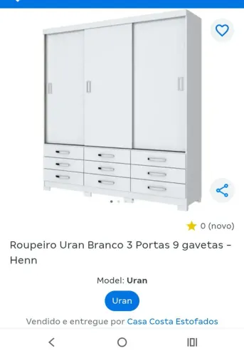 Guarda roupa casal. Faço a entrega e montagem grátis!
