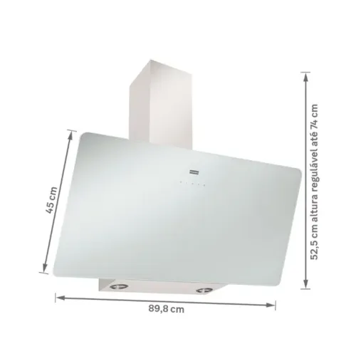 Coifa franke evo de parede white touch 90cm 220v