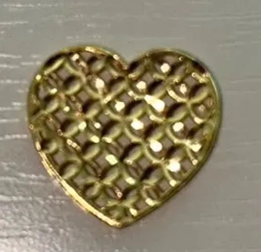 Corrente Fita/Veneziana Ouro 18k 3g com Pingente Coração 1g