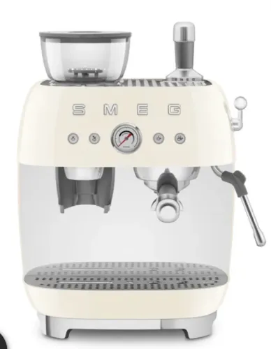 Máquina de Café Smeg Espresso manual com moedor embutido, Creme, 220V