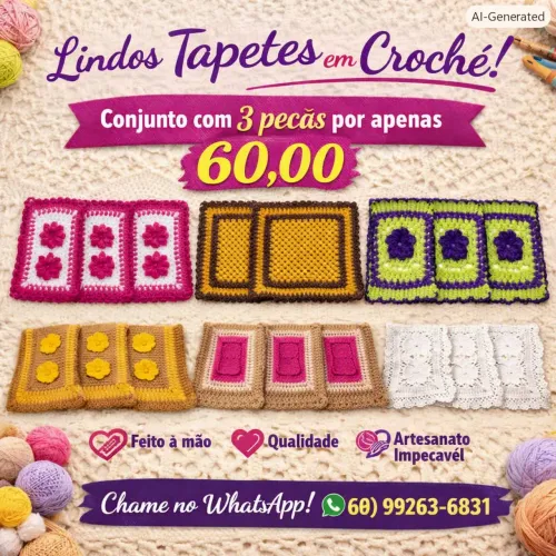 Tapetes de crochê 