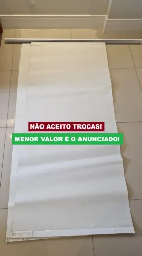 Persiana Rolo Branca Dupla Com Trilho Deslizante - 1.45m(L) x 1,80m(A)