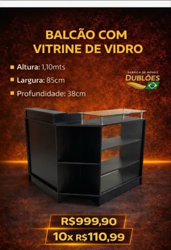Balcão recepção loja  vitrine