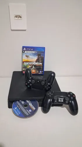 PS4 SLIM 2 Controle Original + 1 Jogo?
