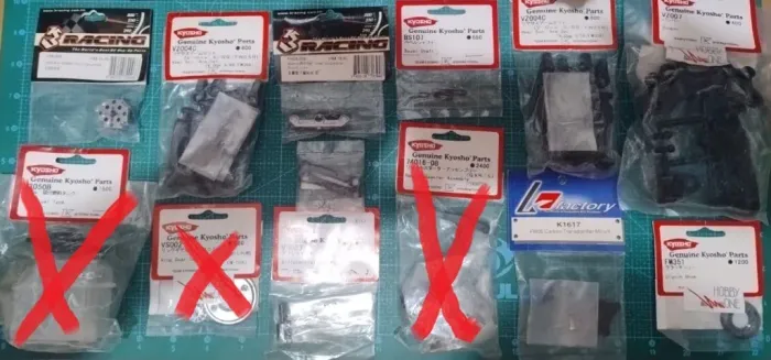 Peças originais Kyosho para hobby, novas . Diversas peças para coleciona