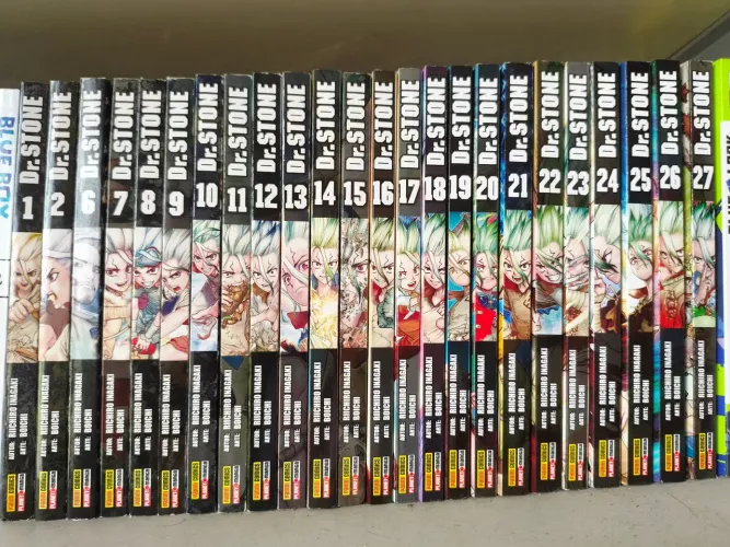 Mangá dr.stone vol. 1,2,6 ao 27