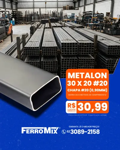 Ferro e Aço em Promoção Até 31/07/2026 - Enquanto durar o estoque!