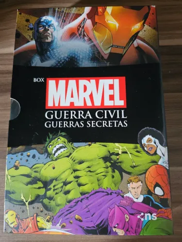[Box] Marvel Guerra Civil + Guerras Secretas - Excelente Estado