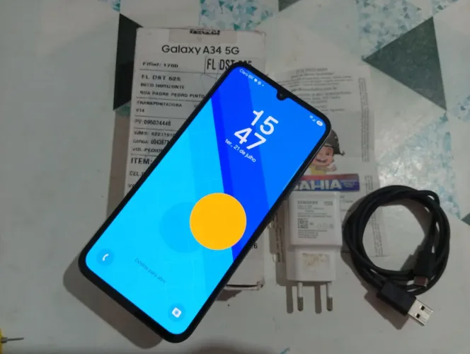 Samsung Galaxy A34 128 GB 5g todo com Nota fiscal 599 reais