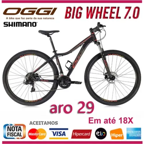 Bicicleta Oggi 7.0 Bigwhell Aro 29 Shimano Alivio 21v, Tam 19, Novíss, Nota, Garantia