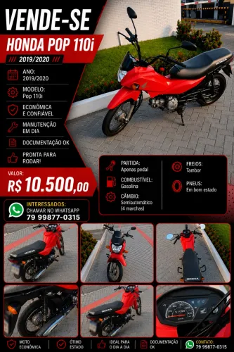 Honda Pop 110i 2019/2020 - Excelente estado!