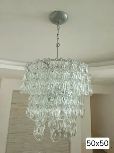 Lustre Pendente Exclusivo em Vidro Estilo Murano
