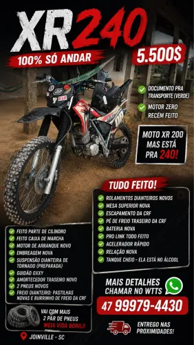 Vendo XR200 de trilha